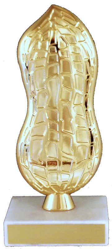 Peanut Flat Metal Trophy - Schoppy's Since 1921