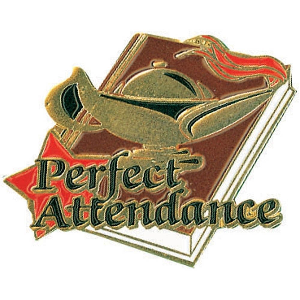 Perfect Attendance Lamp of Learning Pin - Schoppy's Since 1921