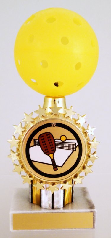 Pickleball Trophy With Logo On Marble Base - Schoppy's Since 1921