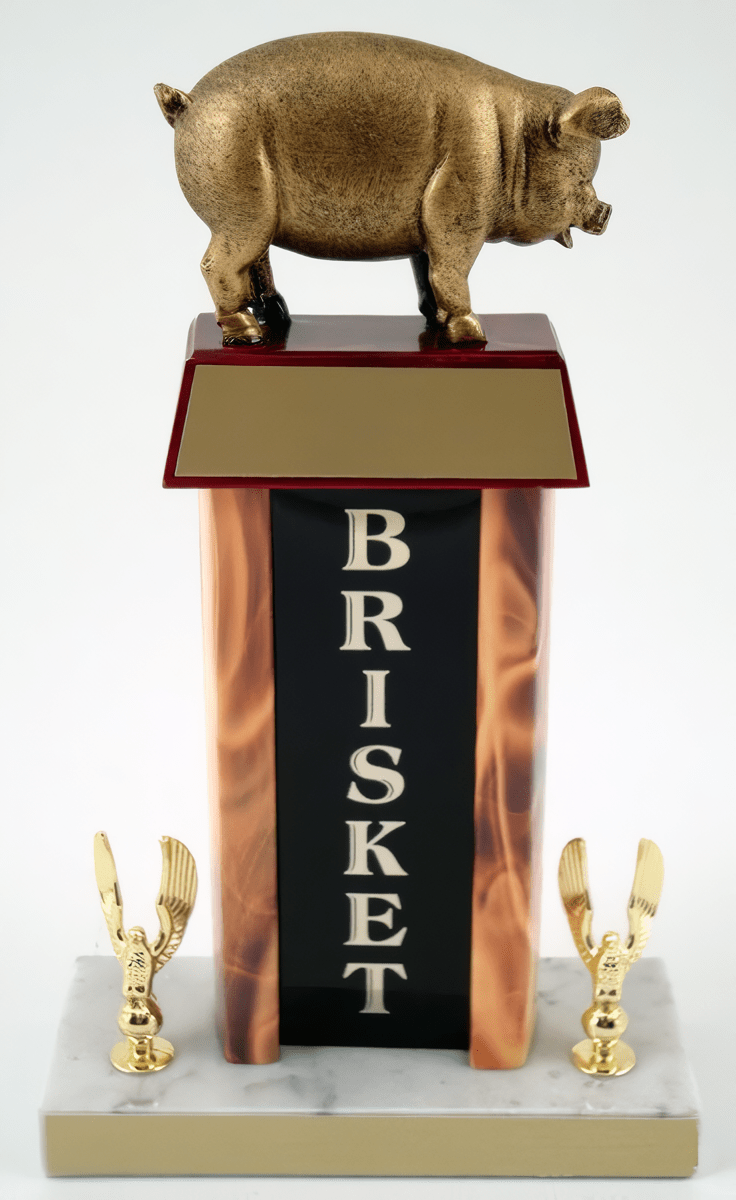 Pig Trophy on Flaming Column - Schoppy Original - Schoppy's Since 1921