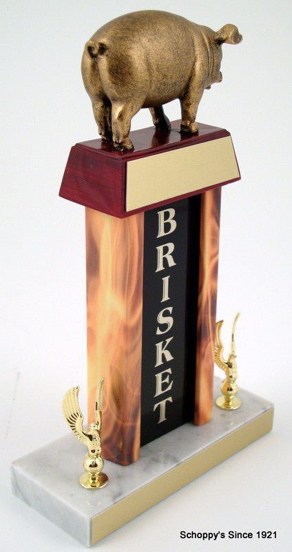 Pig Trophy on Flaming Column - Schoppy Original - Schoppy's Since 1921