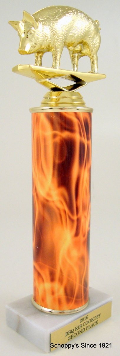 Pig Trophy With Flame Column - Schoppy's Since 1921