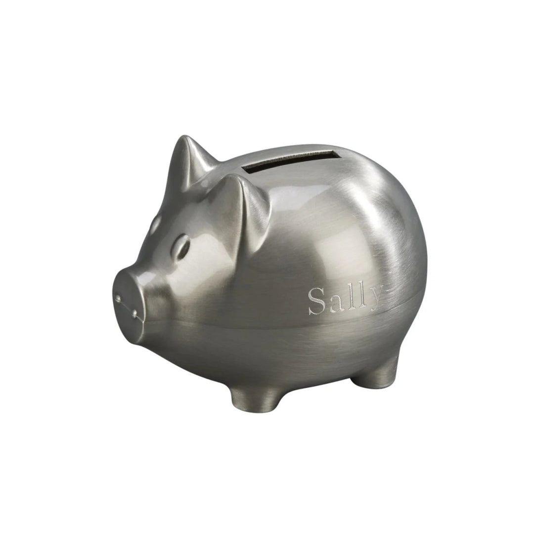 Piggy Bank Pewter Finish - Schoppy's Since 1921