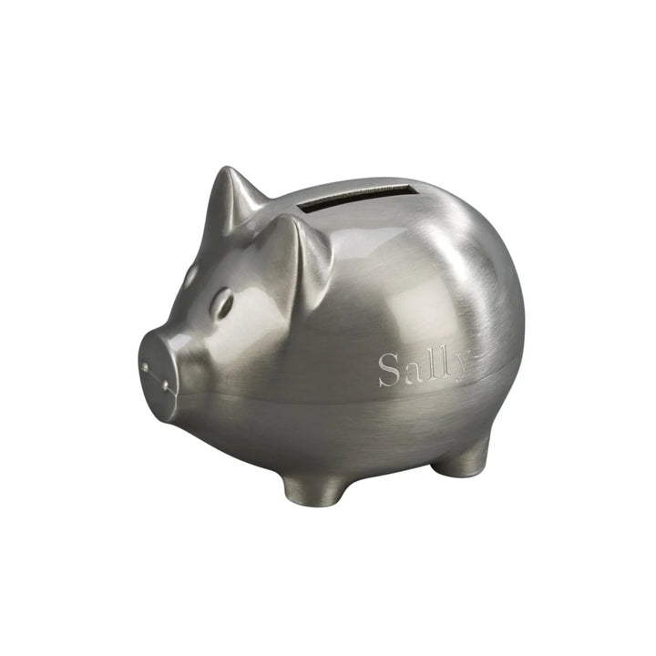 Piggy Bank Pewter Finish - Schoppy's Since 1921
