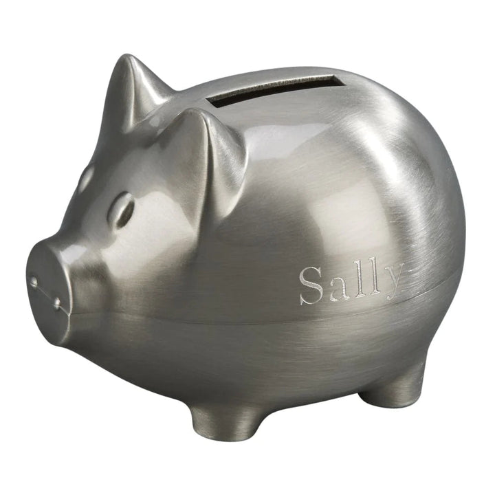 Piggy Bank Pewter Finish - Schoppy's Since 1921