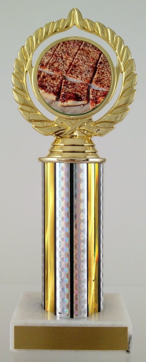 Pizza Logo Column Trophy - Schoppy's Since 1921