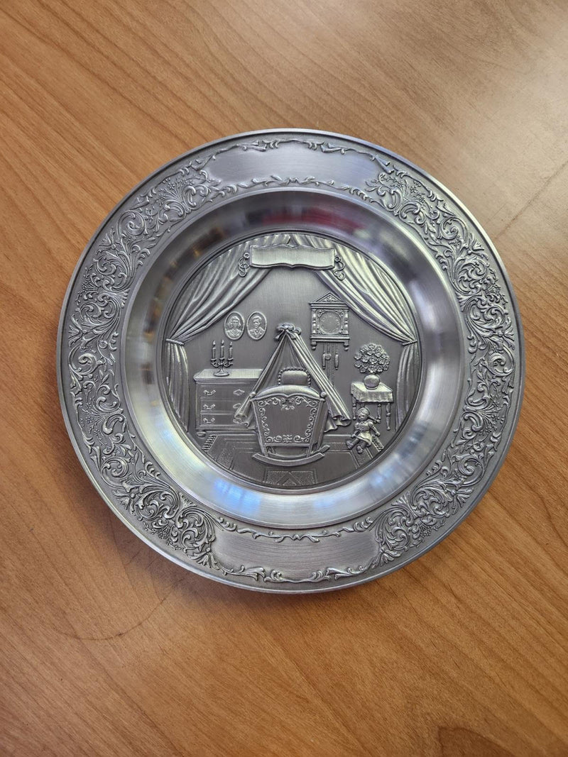 Solid Pewter Engravable Baby Plate