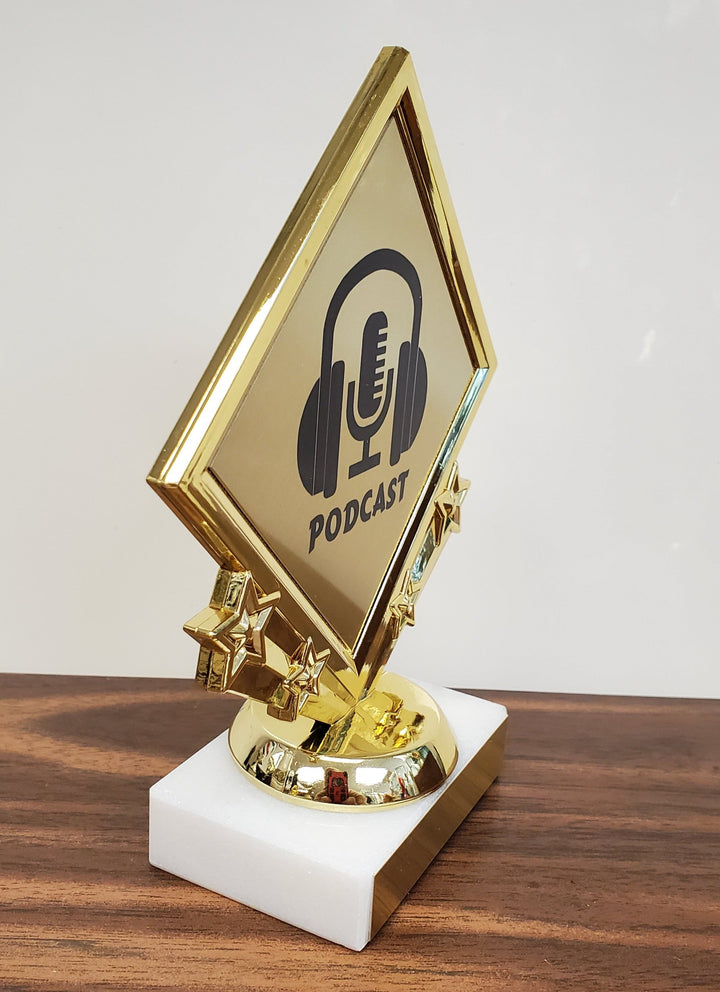 PODCAST Trophy on Diamond Logo Marble Base-Trophy-Schoppy's Since 1921