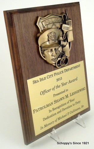 Police Cast Metal Plaque - 9 x 12 - Schoppy's Since 1921