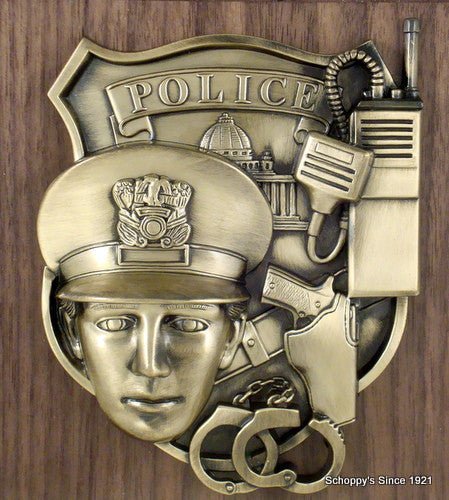 Police Cast Metal Plaque - 9 x 12 - Schoppy's Since 1921