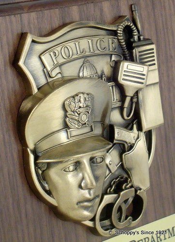 Police Cast Metal Plaque - 9 x 12 - Schoppy's Since 1921