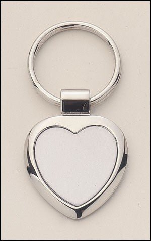 Polished Heart - Shaped Silver Keyring - Schoppy's Since 1921