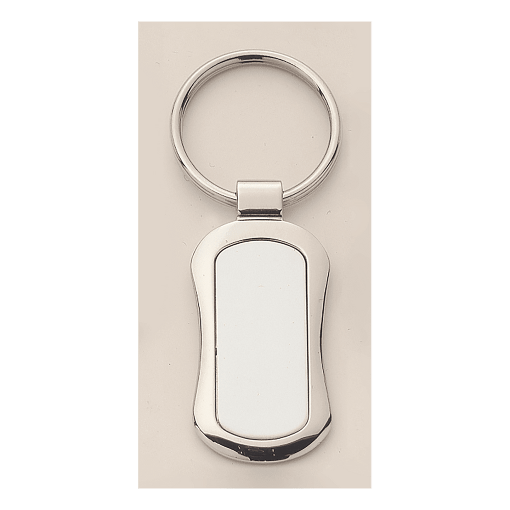 Polished Oval Shaped Silver Keyring - Schoppy's Since 1921
