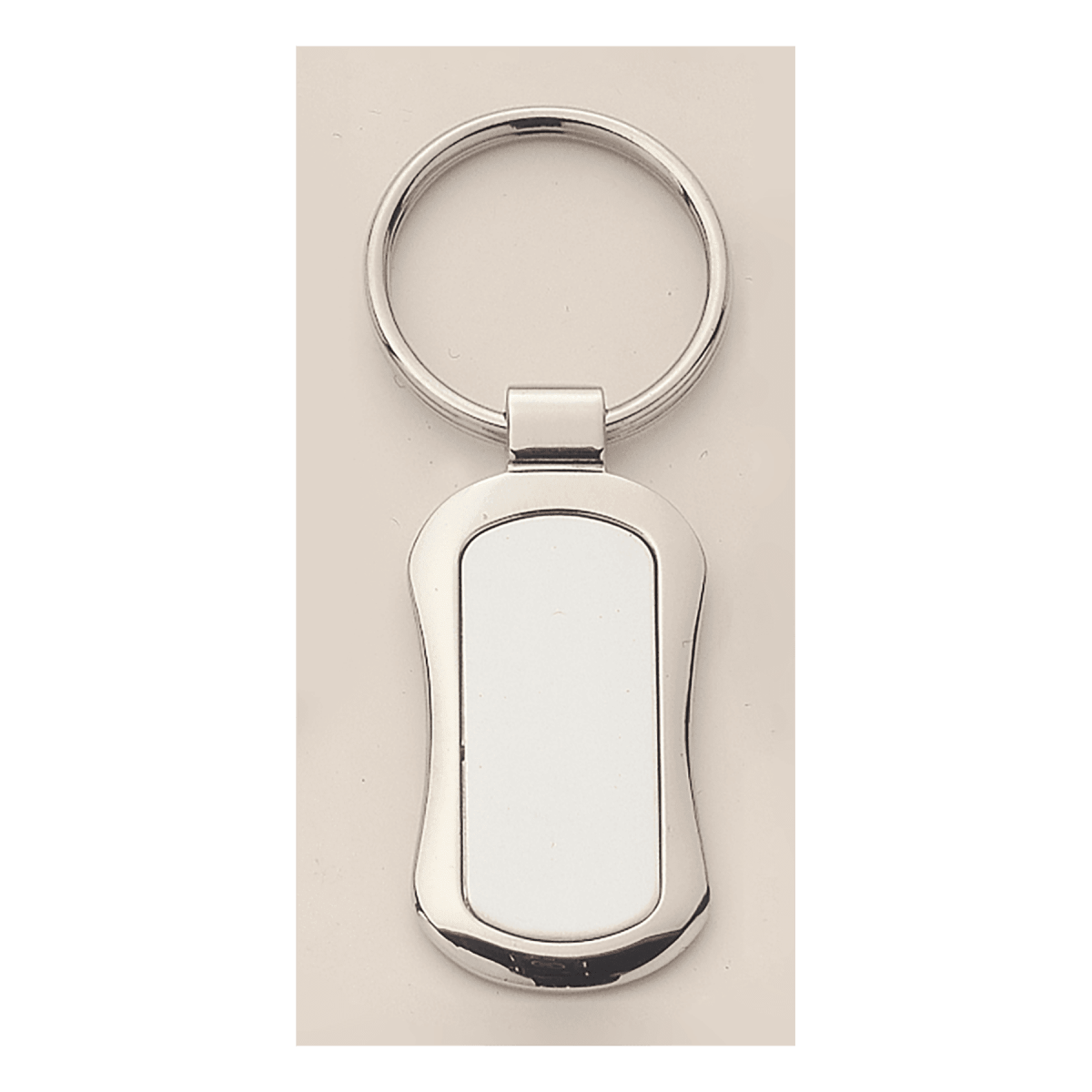 Polished Oval Shaped Silver Keyring - Schoppy's Since 1921