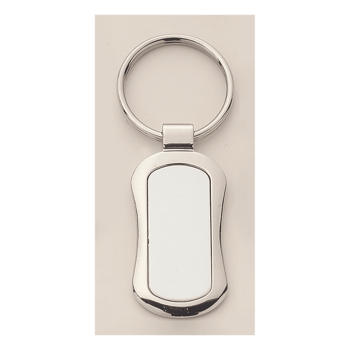 Polished Oval Shaped Silver Keyring - Schoppy's Since 1921