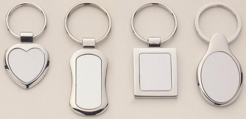 Polished Square Shaped Silver Keyring - Schoppy's Since 1921