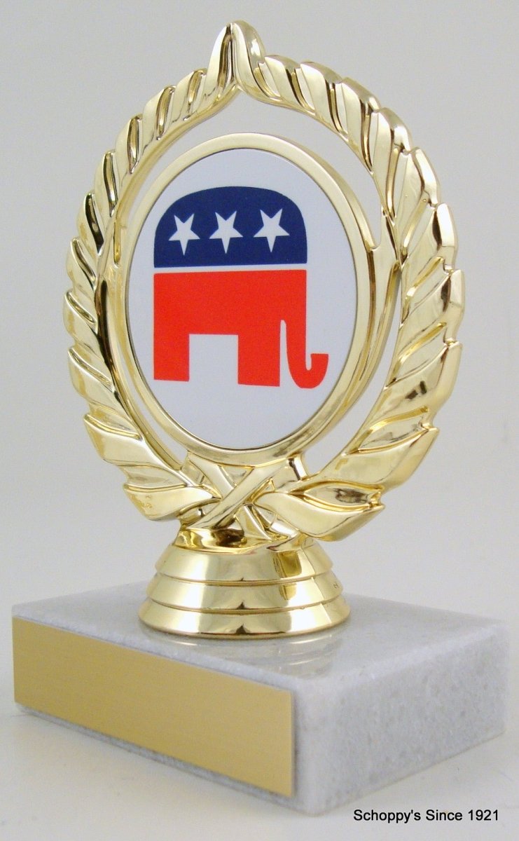 Political Animal Logo Trophy - Schoppy's Since 1921