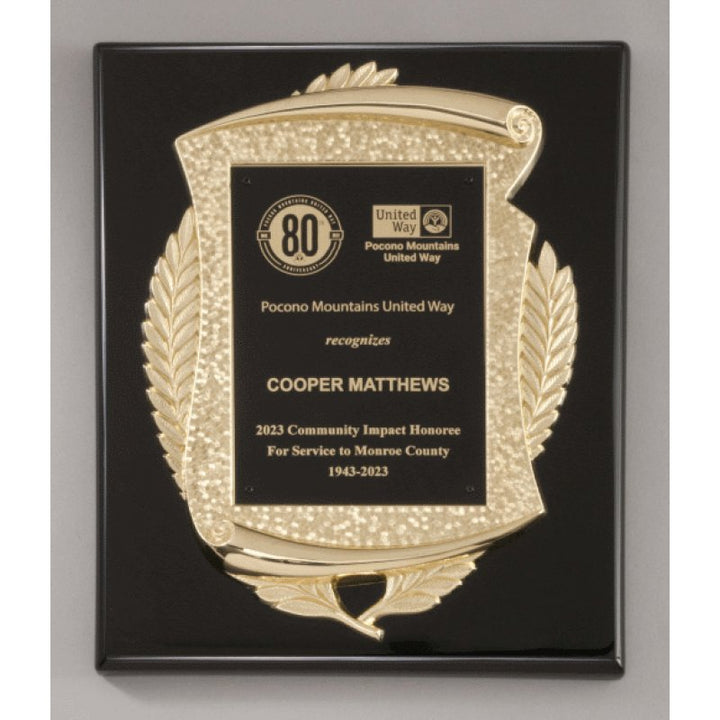 Premium Finish Plaque with Gold Metal Casting - Schoppy's Since 1921