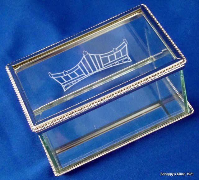 Rectangle Glass Crown Logo Box - Schoppy's Since 1921