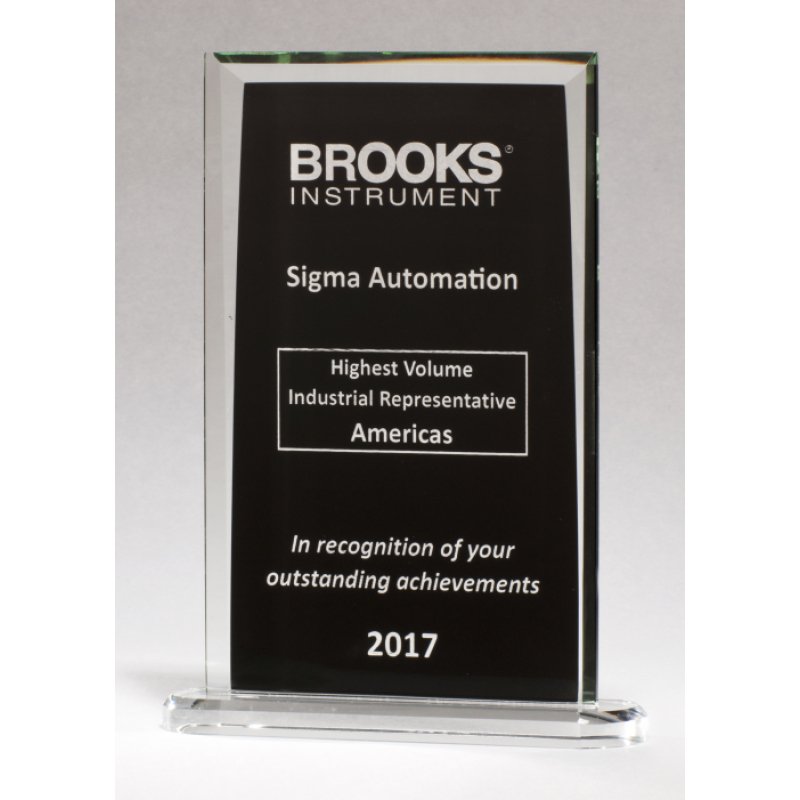 Rectangular Glass Black Silk Screen Award - Schoppy's Since 1921