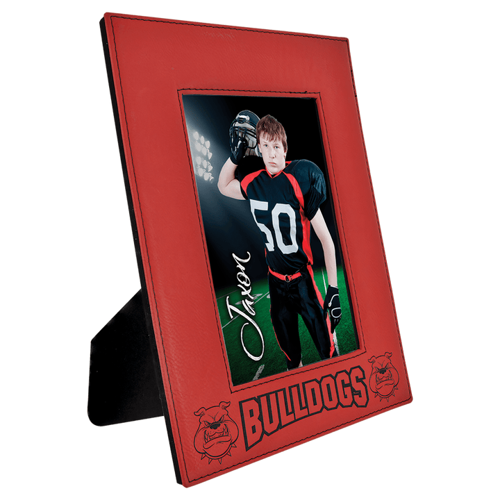 Red/Black Leatherette Photo Frame - in multiple sizes - Schoppy's Since 1921