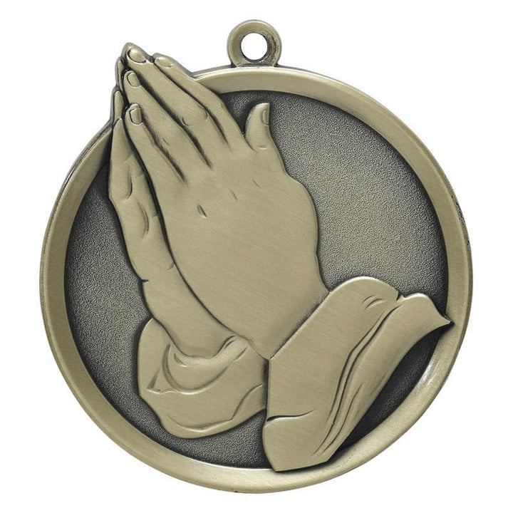Religion Mega Medal, Praying Hands - Schoppy's Since 1921