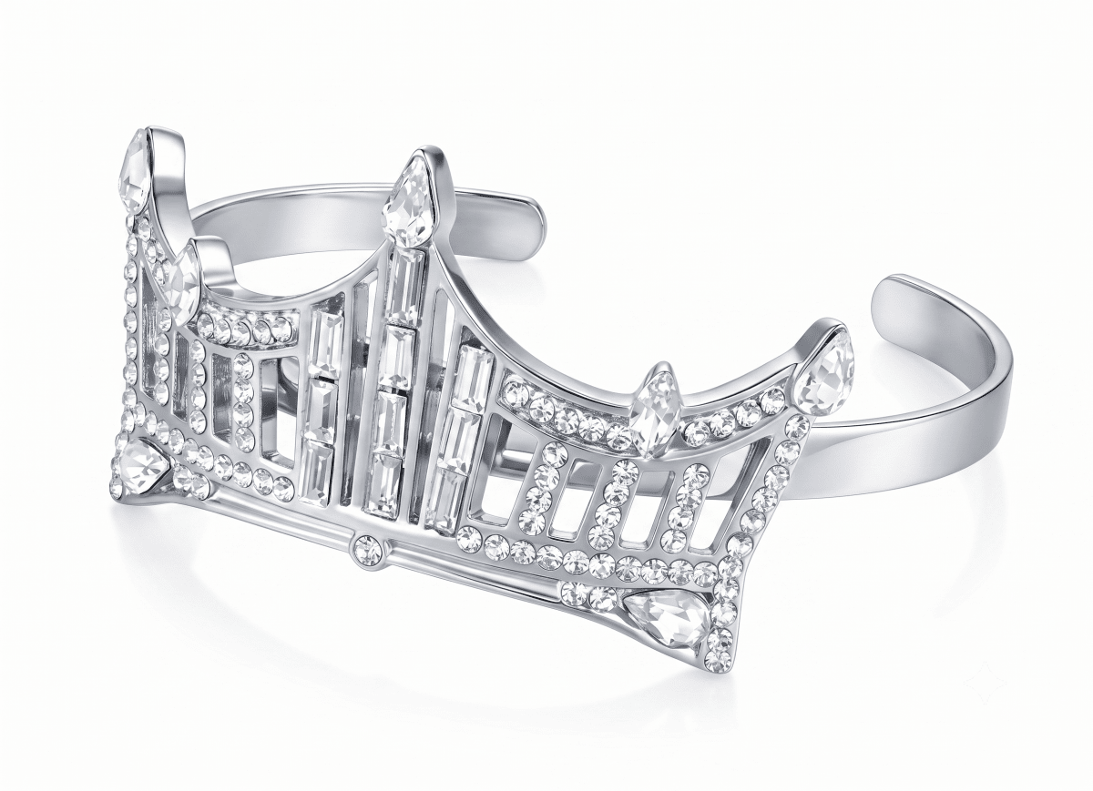 Rhinestone Crown Bracelet - Schoppy's Since 1921