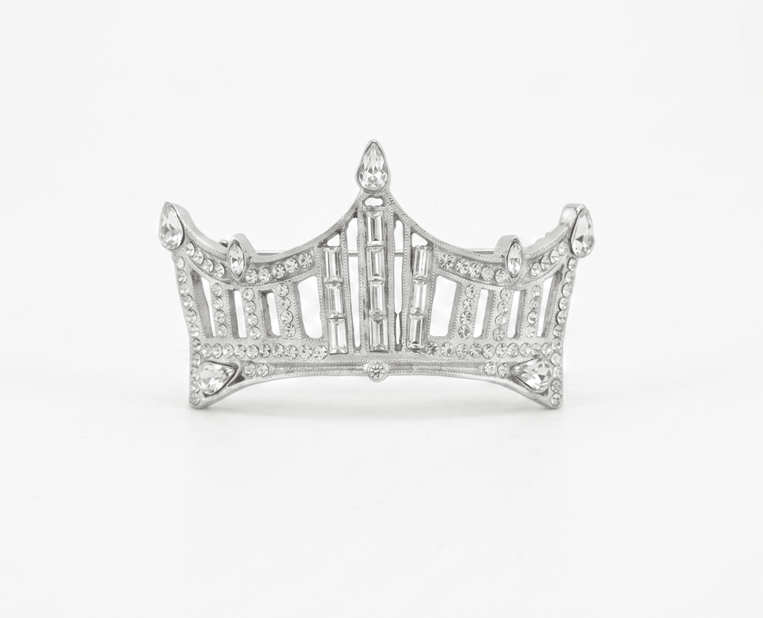 Rhinestone Crown Pin - Large - Schoppy&
