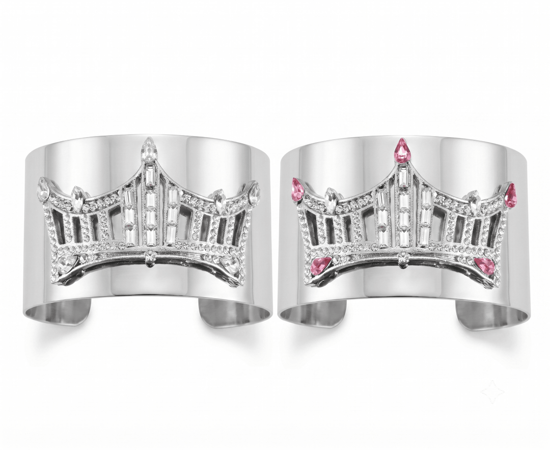 Rhinestone Crown Wrist Cuff - Schoppy&