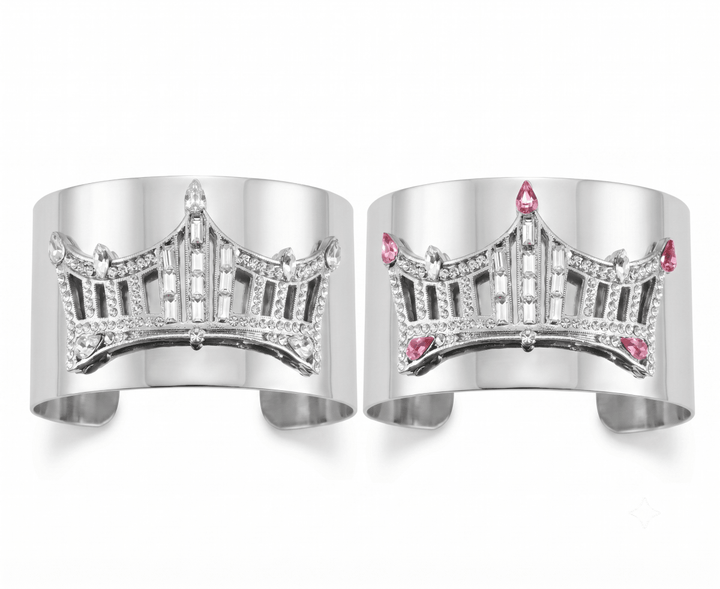Rhinestone Crown Wrist Cuff - Schoppy&