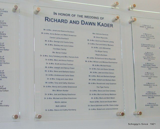 RNS River Of Life Donor Wall - Schoppy's Since 1921