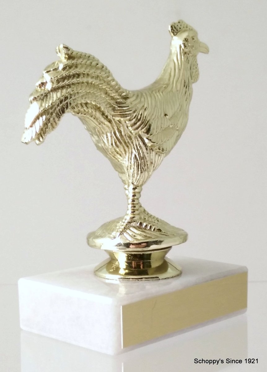 Rooster Trophy On Marble - Schoppy's Since 1921