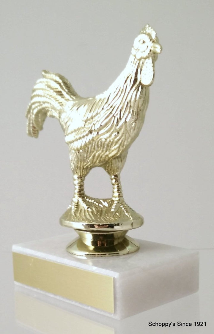 Rooster Trophy On Marble - Schoppy's Since 1921