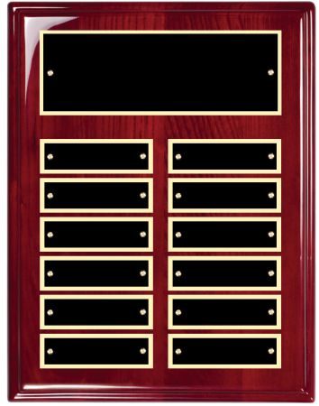 Rosewood 12 Plate Perpetual Plaque - Made in the USA
