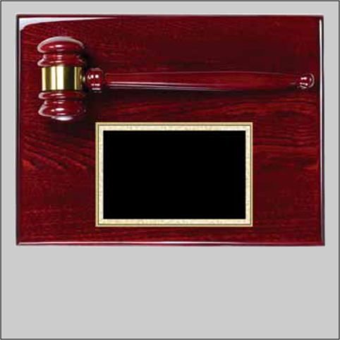 Rosewood Gavel Plaque with Rosewood Gavel - Schoppy's Since 1921