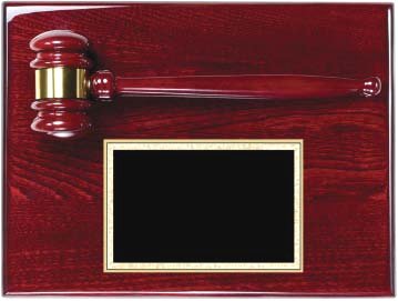 Rosewood Gavel Plaque with Rosewood Gavel - Schoppy's Since 1921