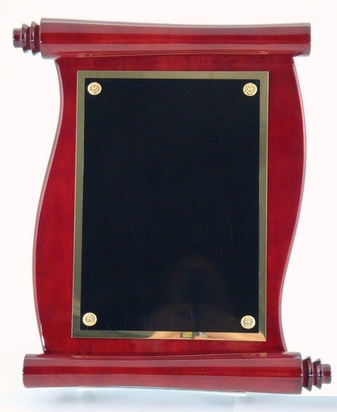 Rosewood Scroll Plaque - Schoppy's Since 1921