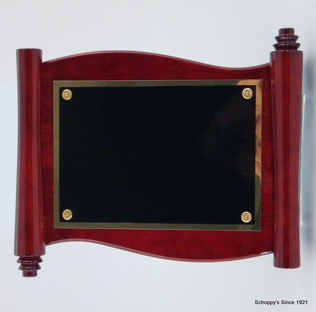 Rosewood Scroll Plaque - Schoppy's Since 1921