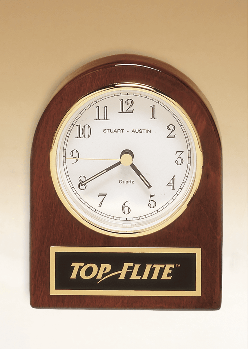 Rosewood Stained Piano Finish Desk Clock - Schoppy&