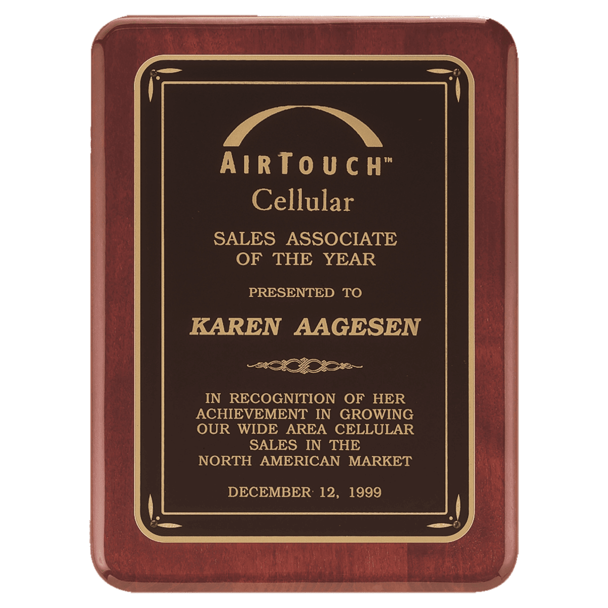 Rosewood Stained Piano Finish Gloss border and Matte Center Plaque - Schoppy's Since 1921