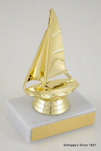 Sailboat Trophy on Marble - Small-Trophies-Schoppy's Since 1921