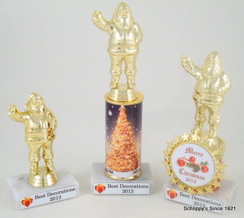 Santa Figure on 2 x 3 Genuine Marble Base-Trophies-Schoppy's Since 1921