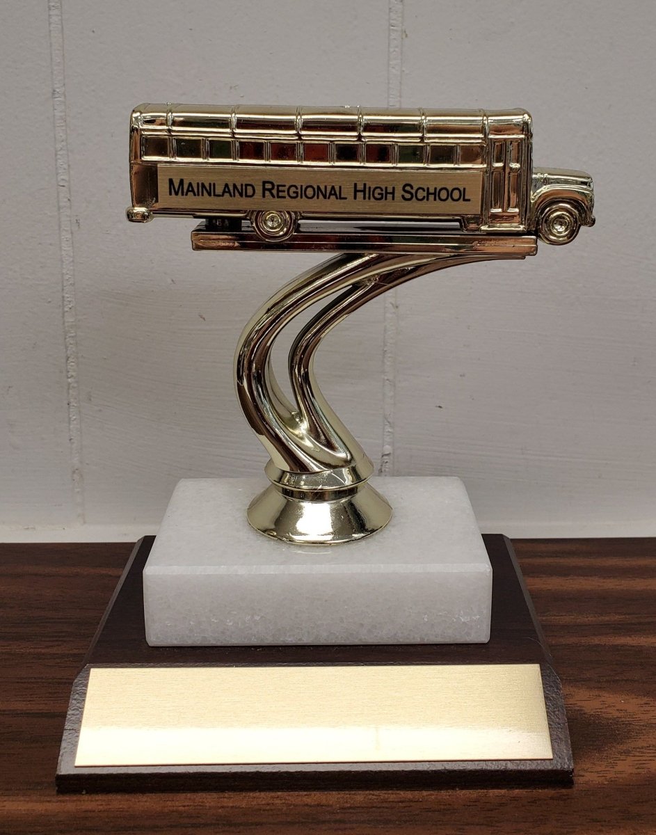 School Bus Personalized Trophy - Schoppy's Since 1921