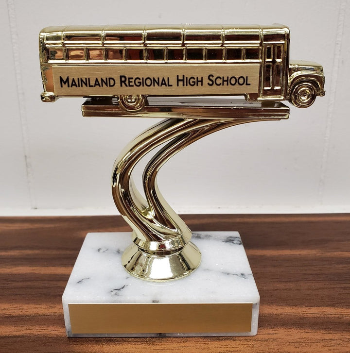 School Bus Personalized Trophy - Schoppy's Since 1921