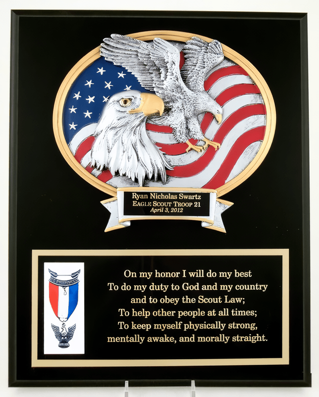 Scout Motto Eagle Plaque - Schoppy&
