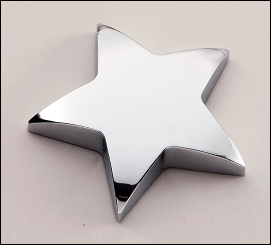 Shining Star Paperweight - Chrome Plated Metal - # 125 - Schoppy's Since 1921