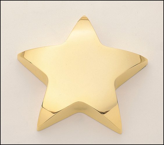 Shining Star Paperweight - Gold finished metal - # 107 - Schoppy's Since 1921