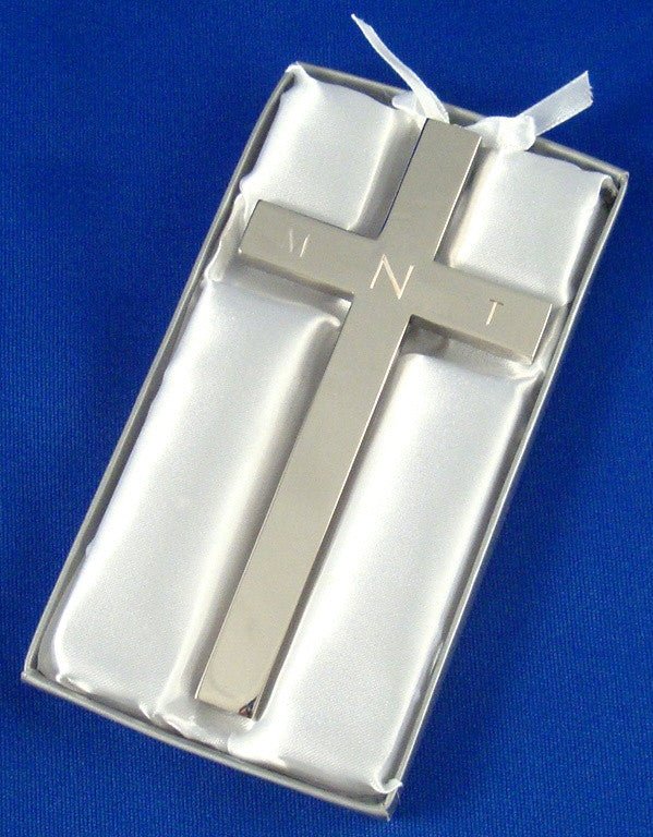 Silver Cross With White Ribbon - Schoppy's Since 1921