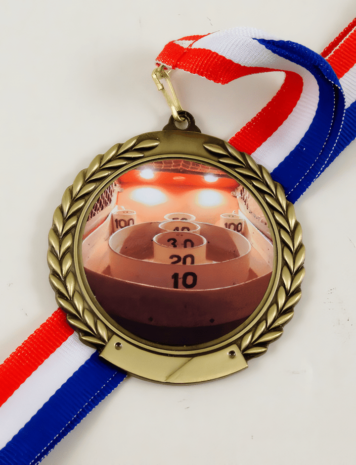 Skee Ball Medal - Your Choice of Neck Ribbon Color - Schoppy&