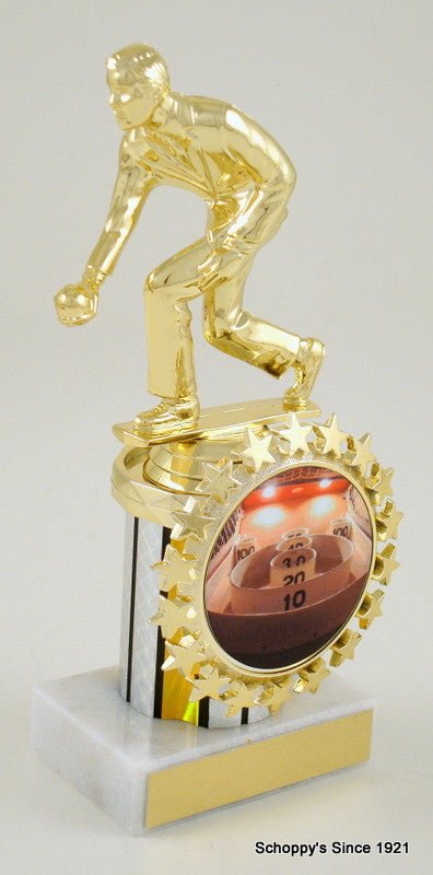 Skee Ball Trophy with Starred Logo Holder - Schoppy's Since 1921